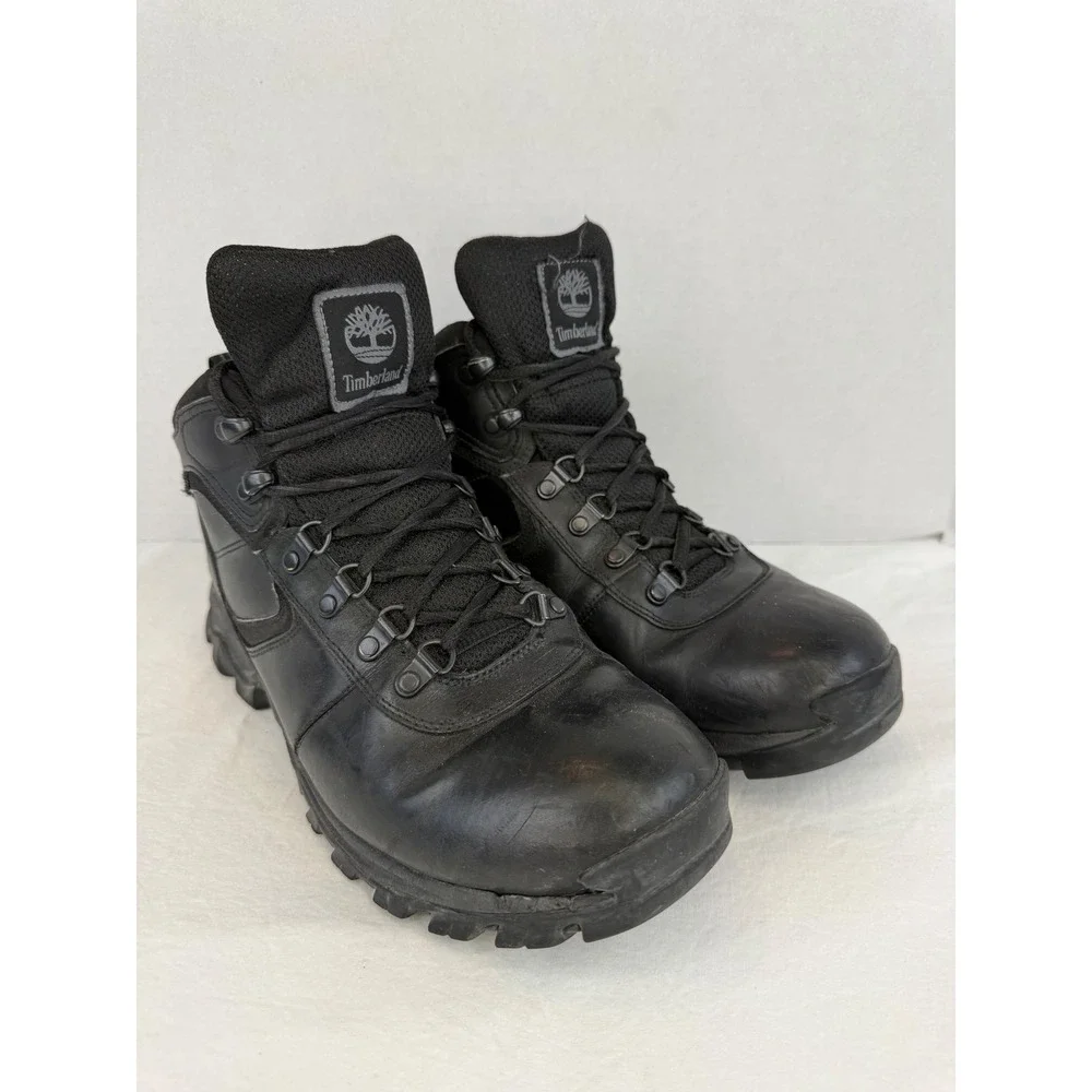 Timberland Mt Maddsen Waterproof Hiking‎ Boots Black Leather Mens 10 2731R A3560